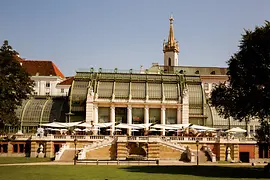 View of the Palm House in the Burggarten, Vienna 