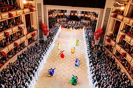 Ballet performance at the opening of the Vienna Opera Ball at the Vienna State Opera