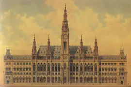 View of the Vienna City Hall from 1870