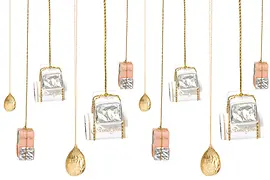 Christmas tree decoration made from chocolate by Demel