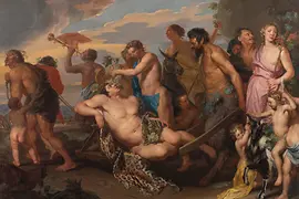 Painting by Michaelina Wautier, Der Triumph des Bacchus, 1655-59 