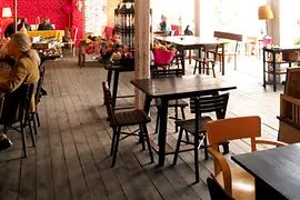 Guest garden of the Mill restaurant