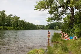 Swimming in the Panozzalacke 