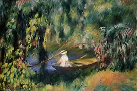 Painting by Pierre-Auguste Renoir, The Boat, circa 1878