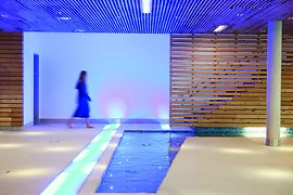 Creek to the sauna area at the Vienna Spa